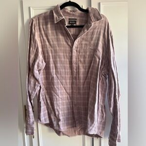 Brixton Men's Light Pink Checkered Shirt